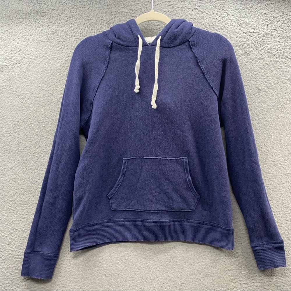 Aerie Navy Blue Hoodie Sweatshirt Women’s Size M Sherpa Lined Hood Pocket